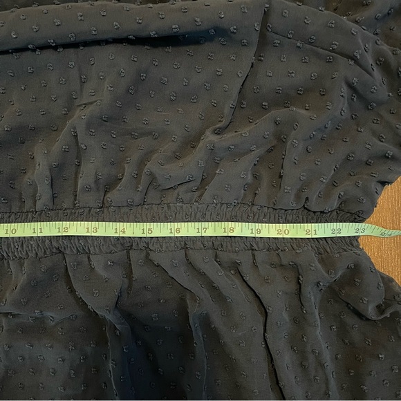 City Chic Tiered Sheer Long Puff Sleeve Navy Blue Mini Smocked Dress XXL - Picture 5 of 9